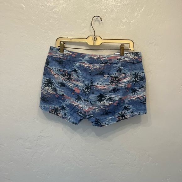 J. Crew women's tropical print stretch cotton shorts w hand pockets Size 10 - Picture 3 of 7